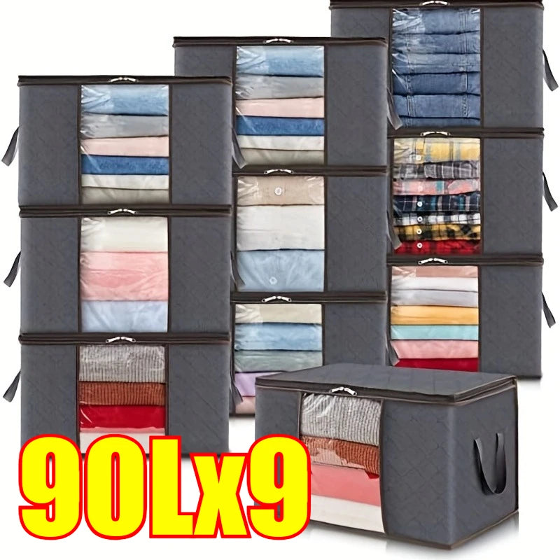 Storage Bag Foldable Large Capacity Clothes Blanket Storage Bags Storage Containers for Organizing Bedroom Closet Clothing
