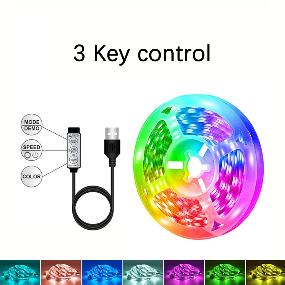 RGB Led Strip Lights 1M-40M  Led Room Light with APP Control Flexible Ribbon Luces Led Tape for Room Bedroom Decoration