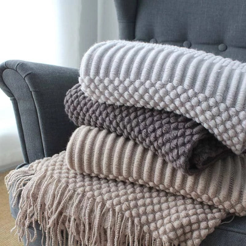 Cozy Knit Throw Blanket