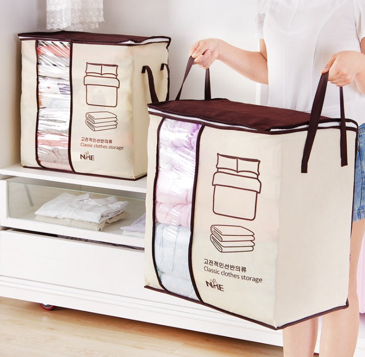 Foldable Under-Bed & Closet Storage Organizer for Clothes, Quilts & Linens