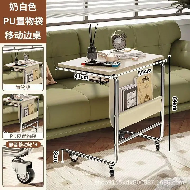 Versatile Side Table Small Coffee Table for Trolleys Dining Carts Wine Racks Bookshelves  Convenient  Flexible Storage Solution
