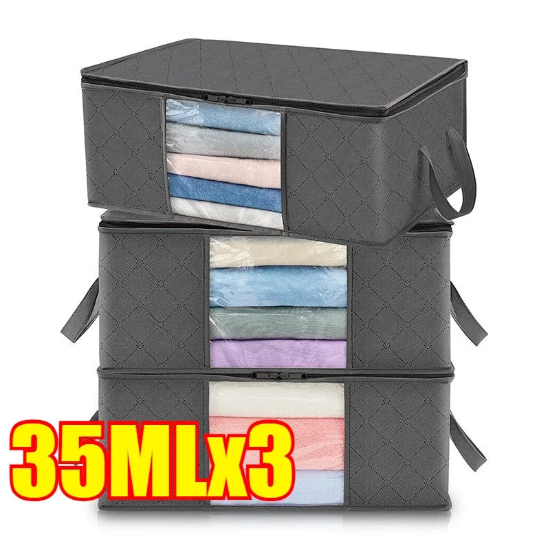 Storage Bag Foldable Large Capacity Clothes Blanket Storage Bags Storage Containers for Organizing Bedroom Closet Clothing