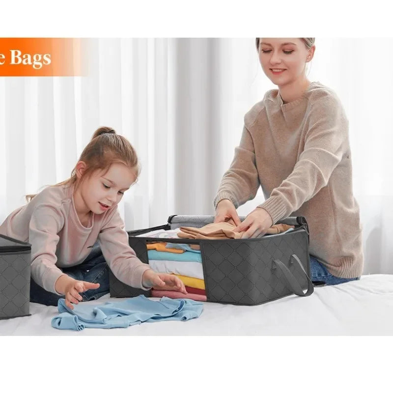 Storage Bag Foldable Large Capacity Clothes Blanket Storage Bags Storage Containers for Organizing Bedroom Closet Clothing
