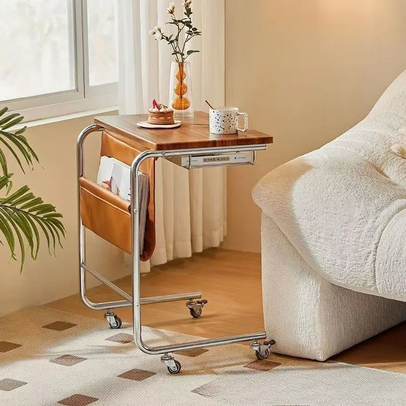 Versatile Side Table Small Coffee Table for Trolleys Dining Carts Wine Racks Bookshelves  Convenient  Flexible Storage Solution