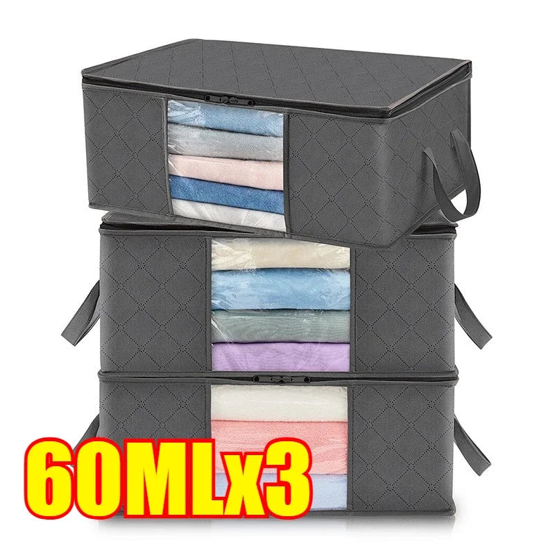 Storage Bag Foldable Large Capacity Clothes Blanket Storage Bags Storage Containers for Organizing Bedroom Closet Clothing