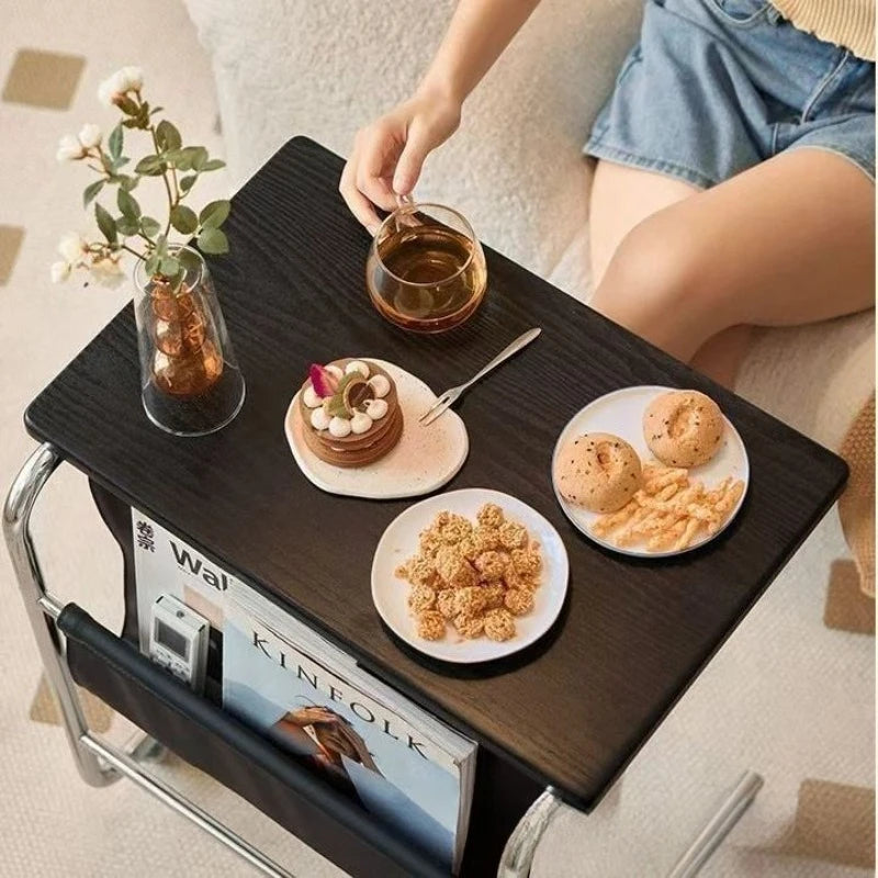 Versatile Side Table Small Coffee Table for Trolleys Dining Carts Wine Racks Bookshelves  Convenient  Flexible Storage Solution